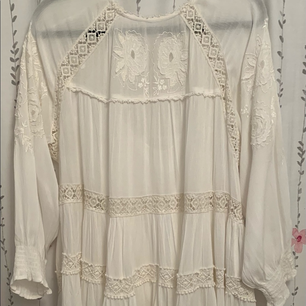 FREE PEOPLE WHITE BOHEMIAN DRESS